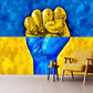 Ukraine flag sticker Peel and stick wallpaper made in Ukraine Wall decals and murals, removable wallpaper for bedroom, living room