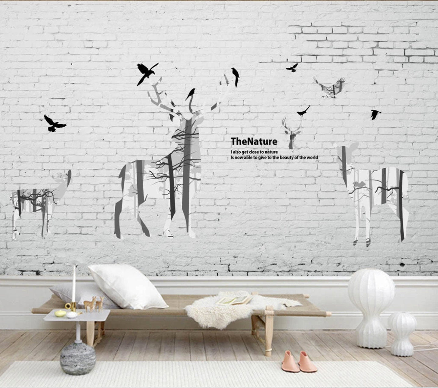 Light gray wallpaper, loft art wallpaper peel and stick wall mural, modern removable wall decor, vinyl wallpaper wall covering