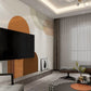 Abstract geometric wallpaper peel and stick wall mural, minimalistic poster, modern self adhesive mural removable wallpaper