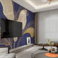 Banana leaf wallpaper, tropical leaf wallpaper peel and stick wall mural, vinyl wallpaper, blue floral wallpaper, banana leaf mural