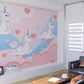 Nursery girl wallpaper Blush wallpaper Removable wallpaper Textured wallpaper nursery wallpaper vinyl wallpaper Wall mural photography