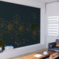 Foral wallpaper peel and stick wall mural, dark wallpaper, flower wall decals vinyl, canvas dark floral wallpaper