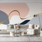 Mid century modern wallpaper peel and stick wall mural, accent wallpaper, abstract vinyl wallpaper, canvas wallpaper