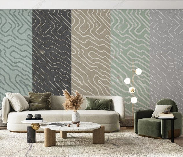 Abstract wallpaper peel and stick wall mural, minimalist wall decor, canvas photo wallpaper, kitchen art deco vinyl wallpaper