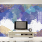 Bright wallpaper, abstract peel and stick wallpaper, art deco wall mural photography, wall decoration covering, colorful wall decals