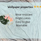 Abstract nature peel and stick wall mural, modern vinyl wallpaper with dears, temporary self-adhesive photo wallpaper, accentual wallpaper